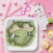 Golf Fore Ever with Bride and Groom Wedding  Pappteller (Party)