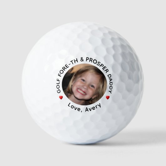 "Golf Fore-th & Prosper" Personalisierte Golfplätz Golfball (Vorderseite)