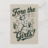 Golf Fore The Girls Cute Funny Golfing Ladies Einladung (Vorderseite)