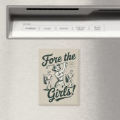 Golf Fore The Girls Cute Funny Golfing Ladies Magnet (In Situ (Geschirrspüler))