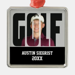 Golf-Foto-Andenken Silbernes Ornament