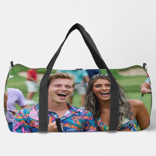 Golf-Foto anpassen personalisieren Duffle Bag (Vorderseite)