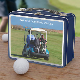 Golf Foto Caddy Snacks Golfer's Metal Lunch Box