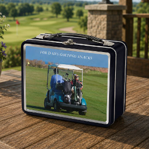 Golf Foto Caddy Snacks Golfers Metall-Lunchbox Metall Brotdose