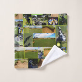 Golf Foto Collage, Badhandtuch Set (Waschlappen)