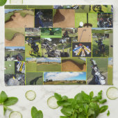Golf Foto Collage, Geschirrtuch (Gefaltet)