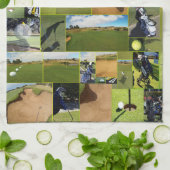 Golf Foto Collage, Geschirrtuch (Gefaltet)