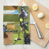 Golf Foto Collage, Geschirrtuch (Viertel Falte)