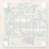 Golf Foto Collage, Glasuntersetzer (Rückseite)