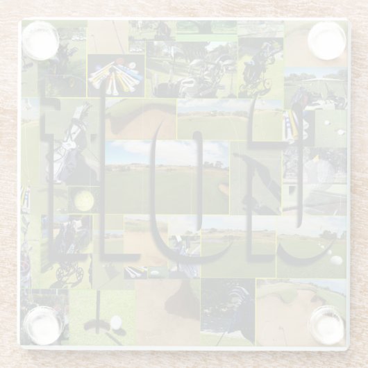 Golf Foto Collage, Glasuntersetzer (Rückseite)