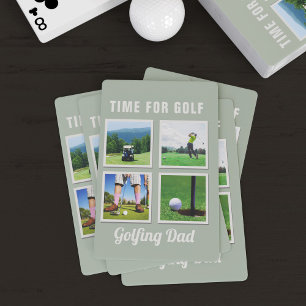 Golf Foto Collage Golfspielen Vater Karten Spielkarten