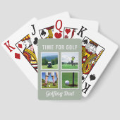 Golf Foto Collage Golfspielen Vater Karten Spielkarten (Rückseite)