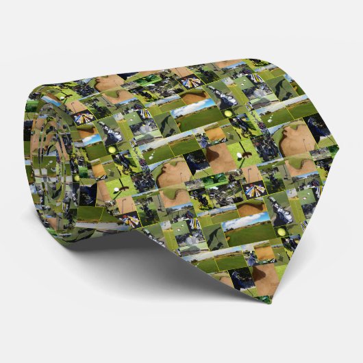 Golf Foto Collage, Krawatte (Gerollt)