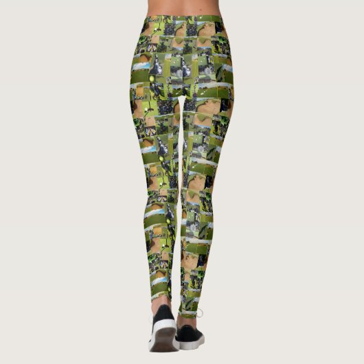 Golf Foto Collage, Leggings (Rückseite)