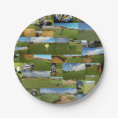 Golf Foto Collage, Paper Party Teller (Vorderseite)