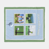 Golf Foto Collage Personalisiert Fleece Blanket (Vorderseite (Horizontal))