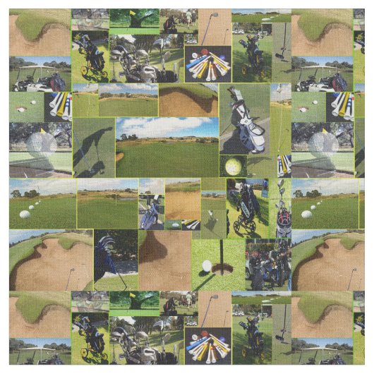 Golf Foto Collage, Stoff (Nahaufnahme)