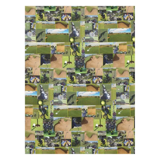Golf Foto Collage, Tischdecke (Vorderseite)