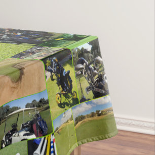 Golf Foto Collage, Tischdecke