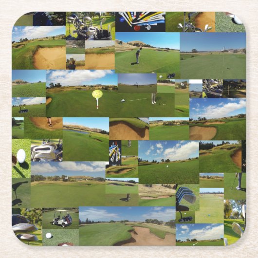 Golf, Foto Collarge, Paper Untersetzer (Vorderseite)