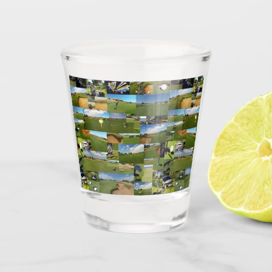 Golf, Foto Collarge, Shot Glass Schnapsglas (Vorderseite)