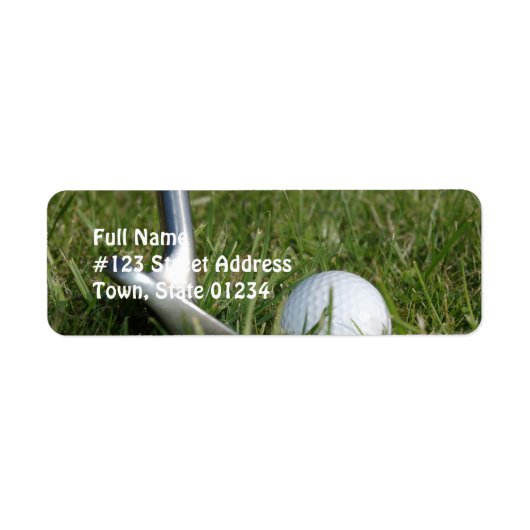 Golf Foto Mailing Label (Vorne)