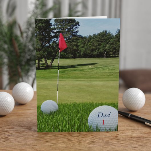 Golf Foto Vathers Day Card für Golfspieler Vater Karte