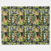 Golf-FotoCollage und -Logo, groß Fleecedecke (Vorderseite (Horizontal))