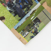 Golf-FotoCollage und -Logo, groß Fleecedecke (Ecke)