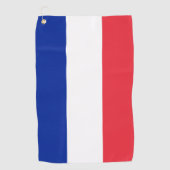 Golf Frankreich & Französisch Flagge, Golfspielen Golfhandtuch (Vorderseite)