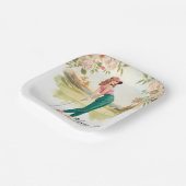 Golf Frau Golfspielerin auf dem Golfplatz Pappteller (Gewinkelt)