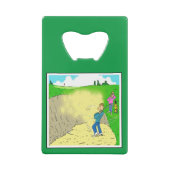 Golf Freak Shot & Bunker Cartoon. Geldbeutel Flaschenöffner (Rückseite)