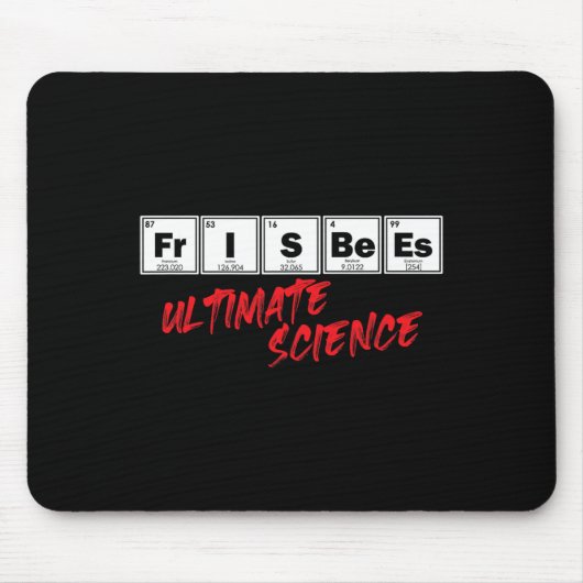 Golf Frisbees Ultimate Science Disc Periodensystem Mousepad (Vorne)
