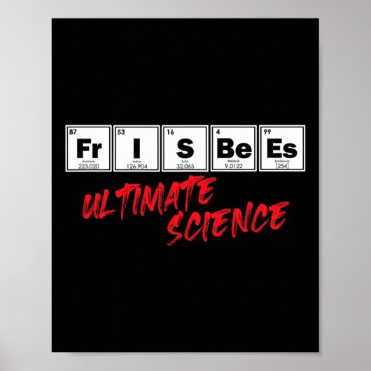 Golf Frisbees Ultimate Science Disc Periodensystem Poster (Vorne)