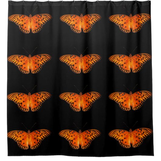 Golf Fritillary oder Leidenschaftsschmetterling Duschvorhang (Vorderseite)
