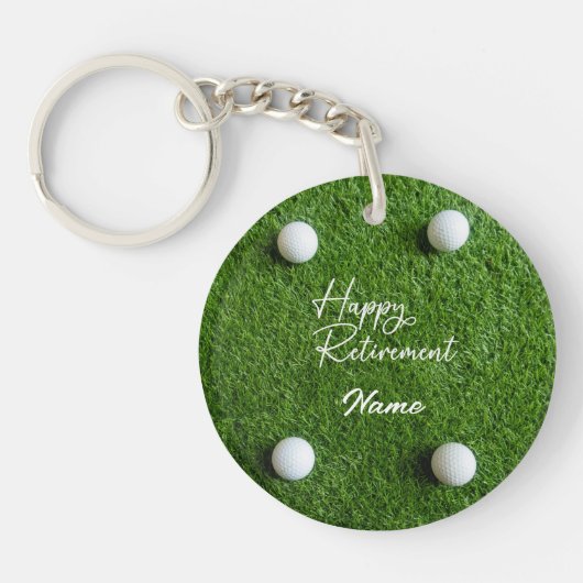 Golf Frohe Rente  Schlüsselanhänger (Vorderseite)