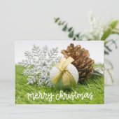 Golf Frohe Weihnachten bis Golfer mit Golfball (Stehend Vorderseite)