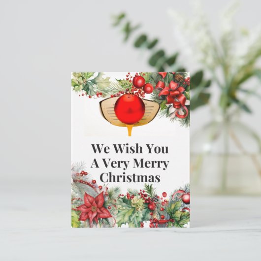 Golf Frohe Weihnachten bis Golfer mit Ornament (Stehend Vorderseite)