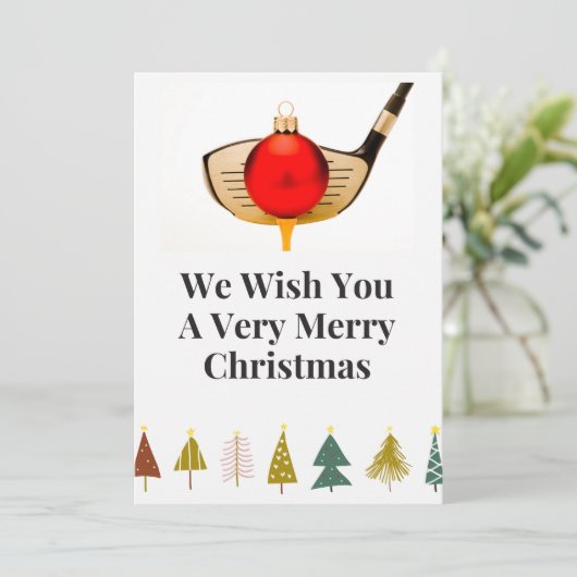 Golf Frohe Weihnachten bis Golfer mit Ornament (Stehend Vorderseite)