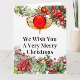 Golf Frohe Weihnachten bis Golfer mit Ornament Karte