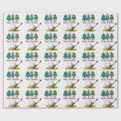 Golf Frohe Weihnachten für Golfer Geschenkpapier (Flach)