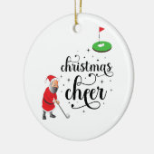 Golf Frohe Weihnachten Gefallen an Golfer mit Sant Keramik Ornament (Links)