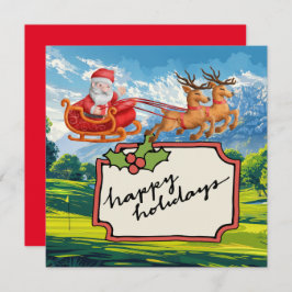 Golf Frohe Weihnachten mit dem Weihnachtsmann