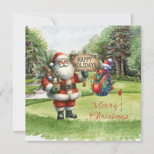Golf Frohe Weihnachten mit dem Weihnachtsmann (Vorderseite)
