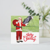 Golf Frohe Weihnachten mit dem Weihnachtsmann auf  (Stehend Vorderseite)