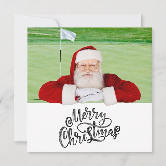 Golf Frohe Weihnachten mit dem Weihnachtsmann auf (Vorderseite)