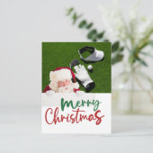 Golf Frohe Weihnachten mit dem Weihnachtsmann auf (Stehend Vorderseite)
