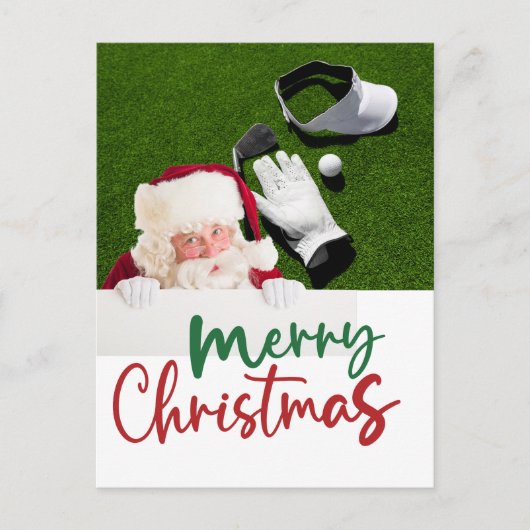 Golf Frohe Weihnachten mit dem Weihnachtsmann auf  (Vorderseite)