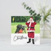 Golf Frohe Weihnachten mit dem Weihnachtsmann auf  (Stehend Vorderseite)