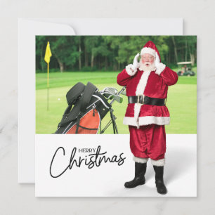 Golf Frohe Weihnachten mit dem Weihnachtsmann auf